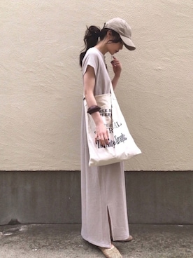 「URBAN RESEARCH Sonny Label（アーバンリサーチサニーレーベル）のアイテム（帽子）」を使った、ari☆さん（レディース・155cm）の夏コーディネート