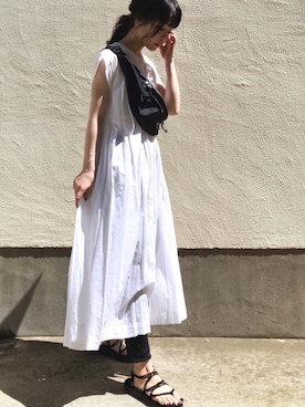 「Deuxieme Classe（ドゥーズィエムクラス）のアイテム（ボディバッグ/ウエストポーチ）」を使った、ari☆さん（レディース・155cm）の夏コーディネート