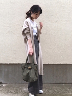 「sita parantica（シータパランティカ）のSITA PARANTICA CANVAS TOTE BAG（トートバッグ）」を使った、ari☆さん（レディース・155cm）の秋コーディネート