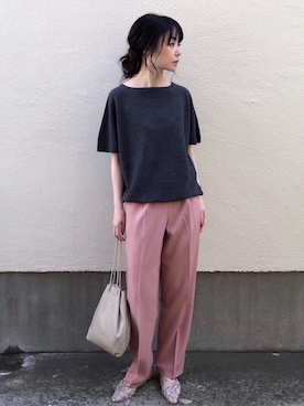 「AZUL ENCANTO（アズールエンカント）のアイテム（ニット/セーター）」を使った、ari☆さん（レディース・155cm）の春コーディネート