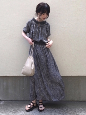 「AZUL ENCANTO（アズールエンカント）のアイテム（ワンピース）」を使った、ari☆さん（レディース・155cm）の春コーディネート