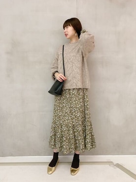 MADEMOISELLE ROPE' STAFF STYLINGさん（レディース・160cm）の冬コーディネート