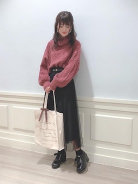 「コックリカラー」｜マジェスティックレゴンアミュプラザ鹿児島店スタッフさん（レディース・162cm）の冬コーディネート