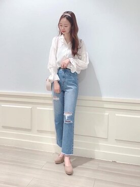 マジェスティックレゴンアミュプラザ鹿児島店スタッフさん（レディース・165cm）の春コーディネート