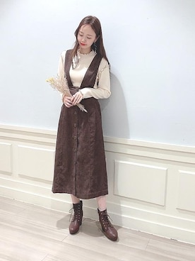 「メロウニット」｜マジェスティックレゴンアミュプラザ鹿児島店スタッフさん（レディース・165cm）の秋コーディネート