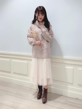 「オフタートルニット」｜マジェスティックレゴンアミュプラザ鹿児島店スタッフさん（レディース・162cm）の冬コーディネート