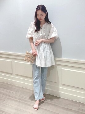 マジェスティックレゴンアミュプラザ鹿児島店スタッフさん（レディース・165cm）の夏コーディネート