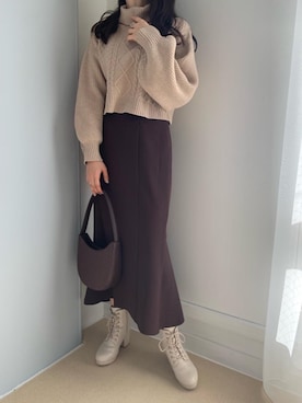 マジェスティックレゴンアミュプラザ鹿児島店スタッフさん(レディース・165cm)の冬コーディネート