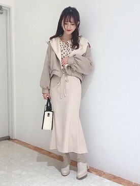 マジェスティックレゴンアミュプラザ鹿児島店スタッフさん（レディース・162cm）の冬コーディネート