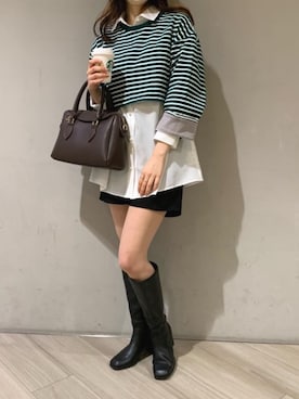 マジェスティックレゴンアミュプラザ鹿児島店スタッフさん（レディース・165cm）の冬コーディネート