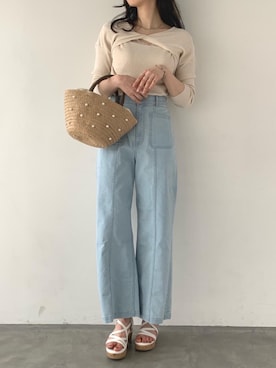 マジェスティックレゴンアミュプラザ鹿児島店スタッフさん（レディース・165cm）の春コーディネート