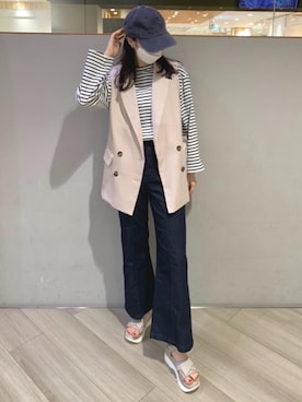 マジェスティックレゴンアミュプラザ鹿児島店スタッフさん（レディース・165cm）の春コーディネート