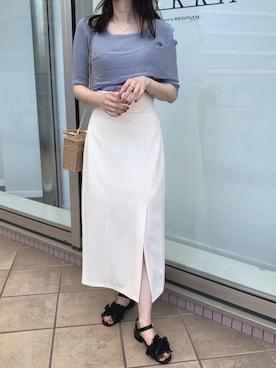 マジェスティックレゴンアミュプラザ鹿児島店スタッフさん（レディース・165cm）の春コーディネート