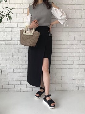 マジェスティックレゴンアミュプラザ鹿児島店スタッフさん（レディース・165cm）の夏コーディネート