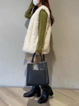 マジェスティックレゴンアミュプラザ鹿児島店スタッフさん（レディース・146cm）の秋コーディネート