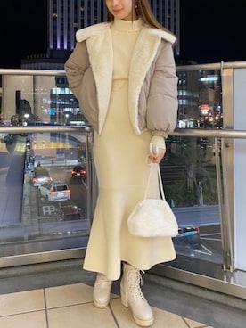 マジェスティックレゴンアミュプラザ鹿児島店スタッフさん（レディース・165cm）の冬コーディネート