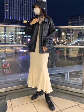 マジェスティックレゴンアミュプラザ鹿児島店スタッフさん(レディース・165cm)の冬コーディネート