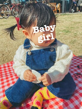 「ZARA KIDS」｜「アイテム（サロペット/オーバーオール）」を使った、baby_yさん（キッズ・70cm）の冬コーディネート