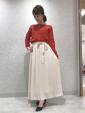 「DRWCYS（ドロシーズ）のアイテム（アクセサリー）」を使った、CHIKAさん（レディース・161cm）の秋コーディネート