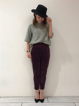 「DRWCYS（ドロシーズ）のアイテム」を使った、CHIKAさん（レディース・161cm）の秋コーディネート