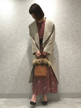 「DRWCYS（ドロシーズ）のアイテム（その他アウター）」を使った、CHIKAさん（レディース・161cm）の冬コーディネート