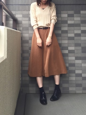 「FIL DE FER（フィルデフェール）のアイテム（パンツ）」を使った、momori▽▲さん（レディース・156cm）の夏コーディネート