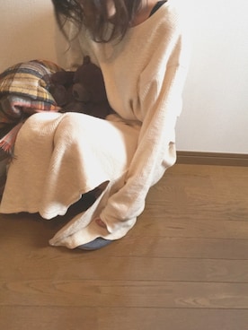 「部屋着」｜「アイテム（ワンピース/ドレス）」を使った、momori▽▲さん（レディース・156cm）の秋コーディネート