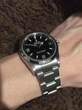 「ROLEX（ロレックス）のアイテム（アナログ腕時計、シルバー系）」を使った、ハコタロウさん（メンズ・164cm）の冬コーディネート
