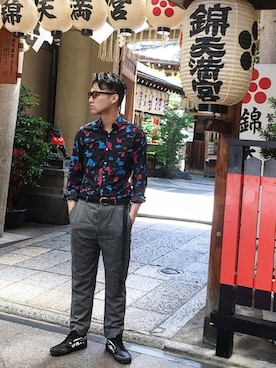 「LANVIN（ランバン）のアイテム（パンツ）」を使った、MASAYA MIKI 🇯🇵さん（メンズ・180cm）の春コーディネート