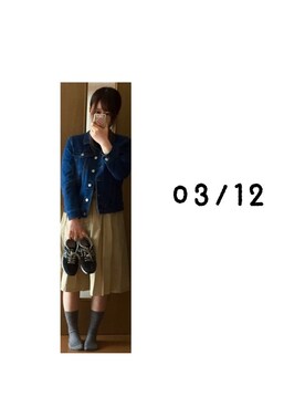 「ジーユーコーデ」｜「アイテム（デニムジャケット）」を使った、smmさん（レディース・163cm）の春コーディネート