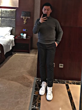 「Jack and Jones（ジャックアンドジョーンズ）のアイテム」を使った、谢雨晨叔叔さん（メンズ・175cm）の冬コーディネート