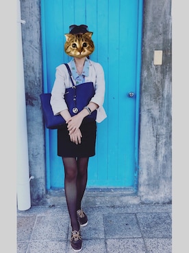 「NET（ネット）のアイテム（フォーマルスーツ/小物）」を使った、Windyさん（レディース・165cm）の冬コーディネート