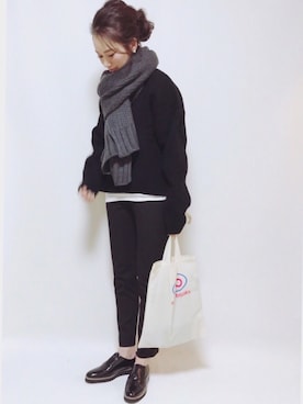 「ACME FURNITURE（アクメファニチャー）のアイテム（バッグ）」を使った、TOMOKAさん（レディース・162cm）の冬コーディネート