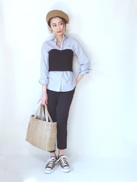 「UNITED ARROWS（ユナイテッドアローズ）のアイテム（ピアス（両耳用））」を使った、TOMOKAさん（レディース・162cm）の春コーディネート