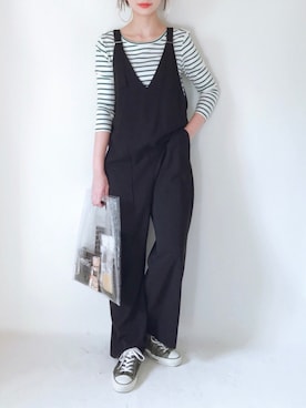 「FRAMeWORK（フレームワーク）のアイテム（オールインワン・サロペット）」を使った、TOMOKAさん（レディース・162cm）の春コーディネート
