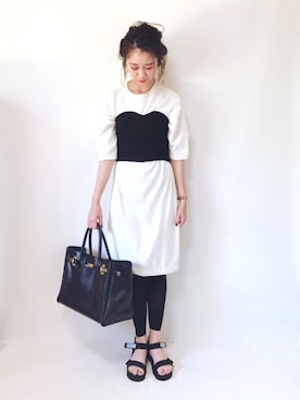 「Right-on（ライトオン）のアイテム（ワンピース/ドレス）」を使った、TOMOKAさん（レディース・162cm）の春コーディネート