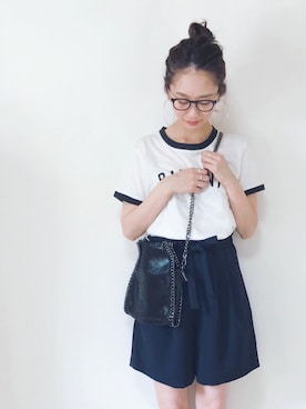 「Honeys（ハニーズ）のアイテム」を使った、TOMOKAさん（レディース・162cm）の夏コーディネート
