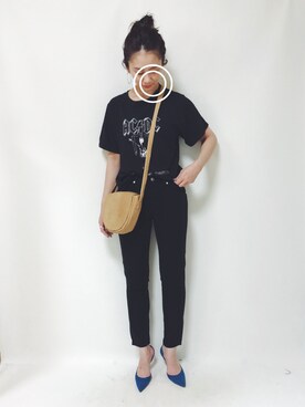 「アイテム（パンプス、ブルー系）」を使った、TOMOKAさん（レディース・162cm）の夏コーディネート