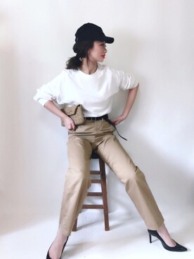 「UNITED ARROWS（ユナイテッドアローズ）のアイテム（ピアス（両耳用））」を使った、TOMOKAさん（レディース・162cm）の秋コーディネート