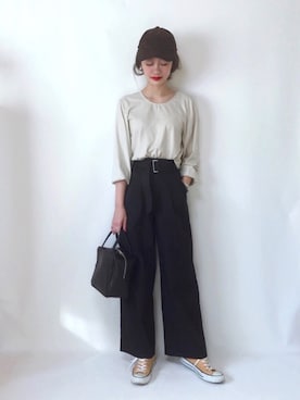 「FREAK'S STORE（フリークスストア）のアイテム（腕時計）」を使った、TOMOKAさん（レディース・162cm）の秋コーディネート