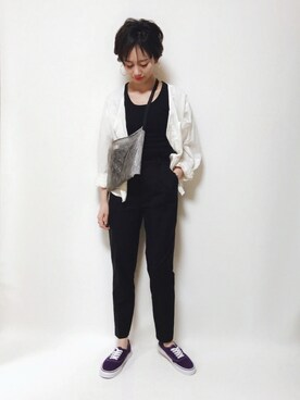 「LAKOLE（ラコレ）のアイテム（ジャケット/アウター）」を使った、TOMOKAさん（レディース・162cm）の春コーディネート