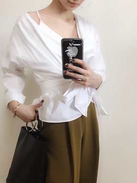 「My shawty（ﾏｲｼｬｳﾃｨｰ）のアイテム（キャミソール）」を使った、TOMOKAさん（レディース・162cm）の夏コーディネート