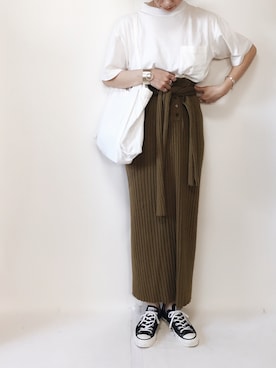 「MACPHEE（マカフィー）のアイテム」を使った、TOMOKAさん（レディース・162cm）の夏コーディネート