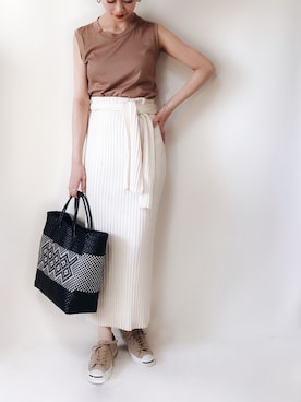 「MACPHEE（マカフィー）のアイテム」を使った、TOMOKAさん（レディース・162cm）の夏コーディネート