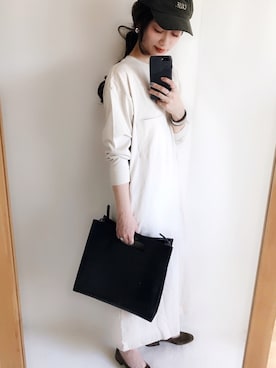 「Simplicite（サンプリシテ）のアイテム」を使った、TOMOKAさん（レディース・162cm）の夏コーディネート