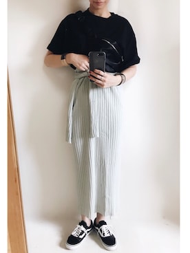 「MACPHEE（マカフィー）のアイテム」を使った、TOMOKAさん（レディース・162cm）の夏コーディネート