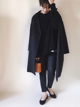 「AZUL ENCANTO（アズールエンカント）のアイテム（その他アウター）」を使った、TOMOKAさん（レディース・162cm）の冬コーディネート