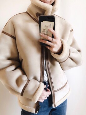 「SLOBE citron.（スローブシトロン）のアイテム（ブルゾン）」を使った、TOMOKAさん（レディース・162cm）の冬コーディネート