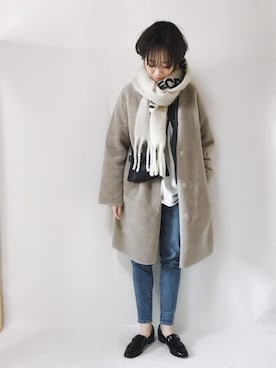 「JOURNAL STANDARD relume（ジャーナルスタンダード　レリューム）のアイテム（その他アウター）」を使った、TOMOKAさん（レディース・162cm）の冬コーディネート