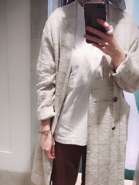 「MACPHEE（マカフィー）のアイテム（ジャケット/アウター）」を使った、TOMOKAさん（レディース・162cm）の冬コーディネート